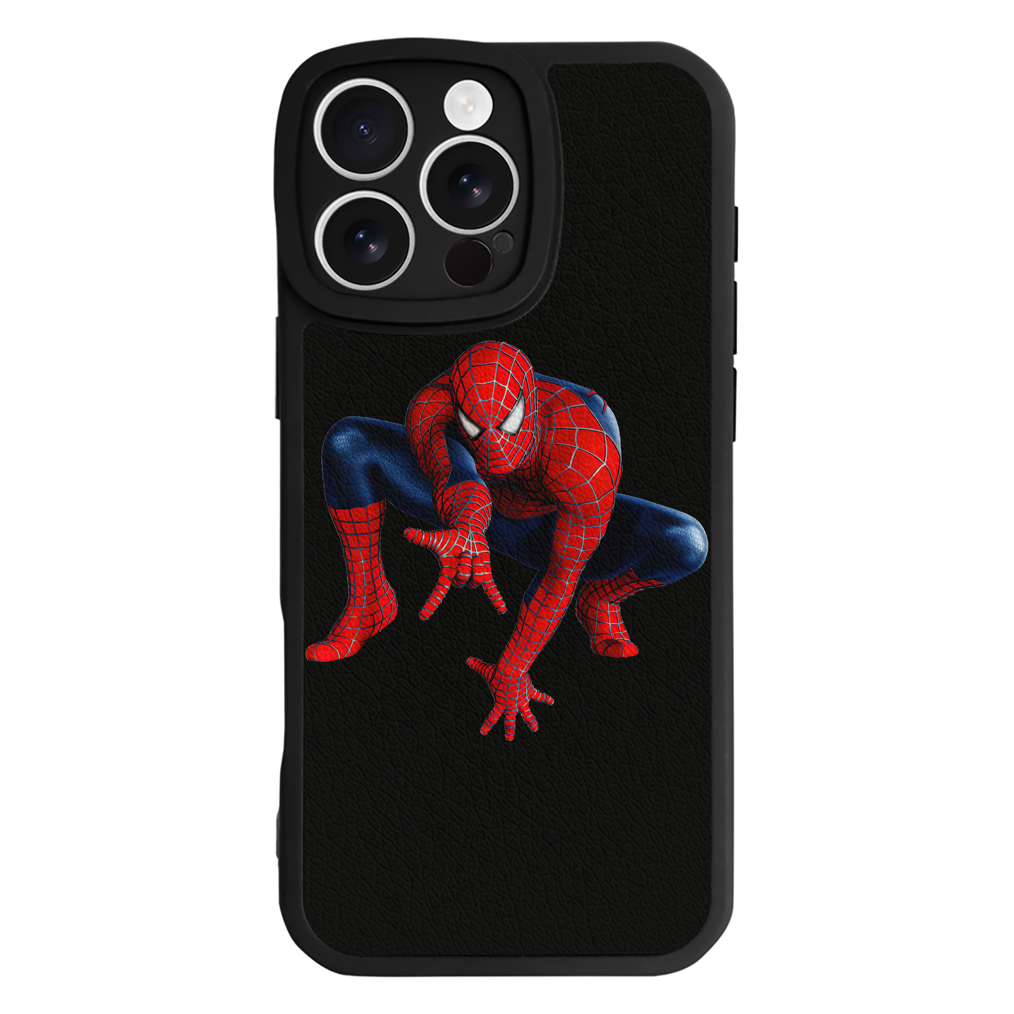 （画像用） Spider Man スパイダーマン 【iPhone 16シリーズ対応】シリコンスマホケース（レザー調） 材質：シリコン